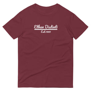 Ethan Distinti Est.1981 - Coll #1 Available In Other Colors With White Text - Unisex Short-Sleeve T-Shirt