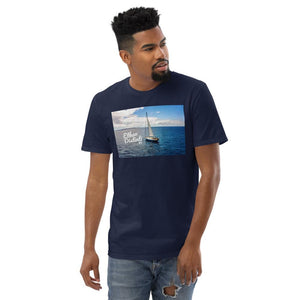 Yacht On The Blue - Navy - Unisex Short-Sleeve T-Shirt