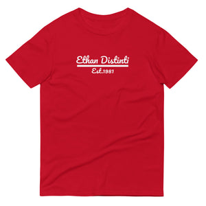 Ethan Distinti Est.1981 - Coll #1 Available In Other Colors With White Text - Unisex Short-Sleeve T-Shirt