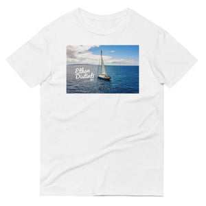 Yacht On The Blue - White - Unisex Short-Sleeve T-Shirt