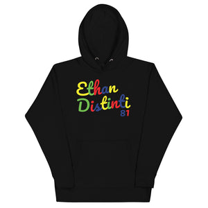 *E.D.A 4 Colors Signature BIG PRINT - Black - Unisex Hoodie **NOTE This Hoodie "RUN SMALL" Please Order A Size Bigger Than Your Normal Size.