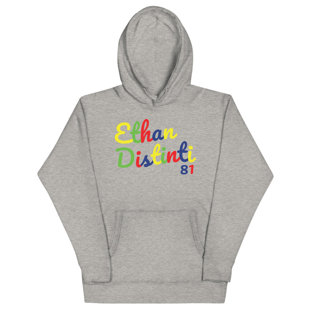 *E.D.A 4 Colors Signature BIG PRINT - Carbon Grey -Unisex Hoodie ** NOTE This Hoodie 