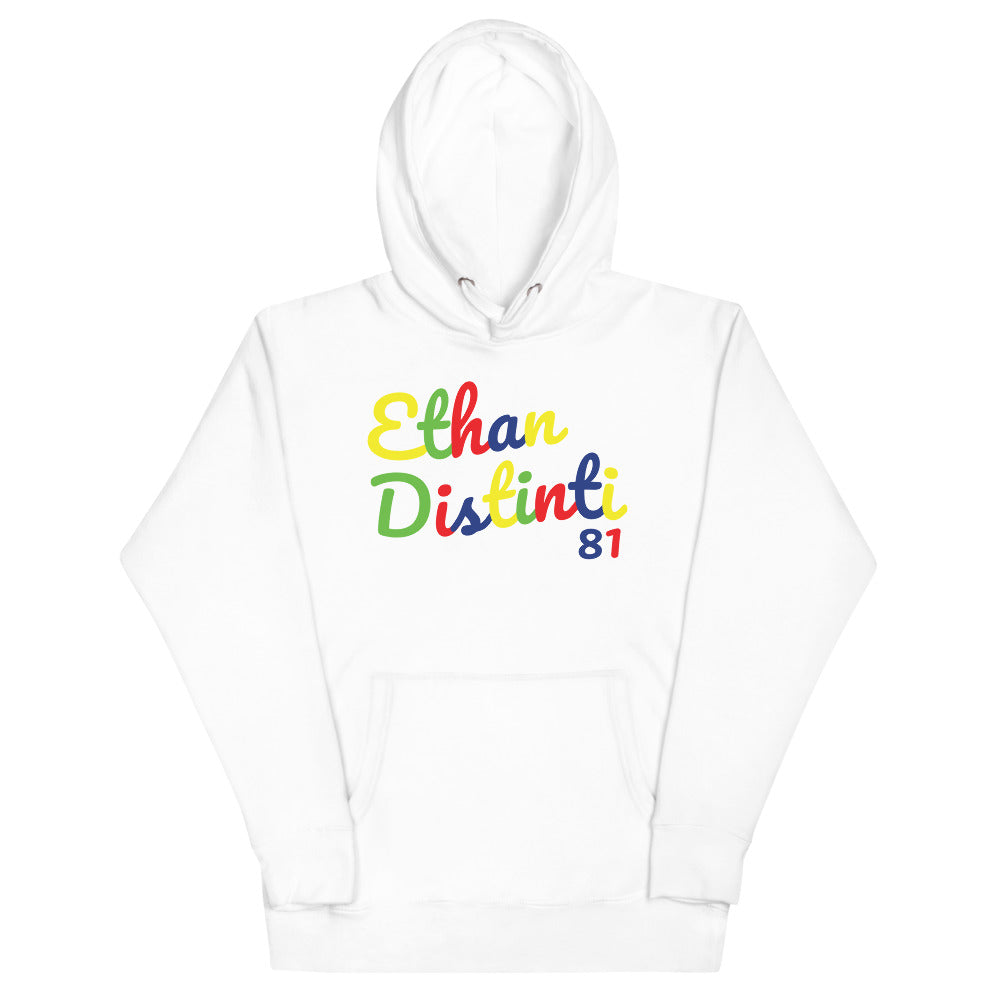 *E.D.A 4 Colors Signature BIG PRINT - White - Unisex Hoodie **NOTE This Hoodie 