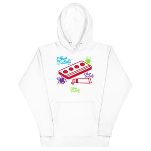 Ethan Watercolor Paint - White - Unisex Hoodie *Note This Hoodie "RUN SMALL" Please Order A Size Bigger Than Your Normal Size.