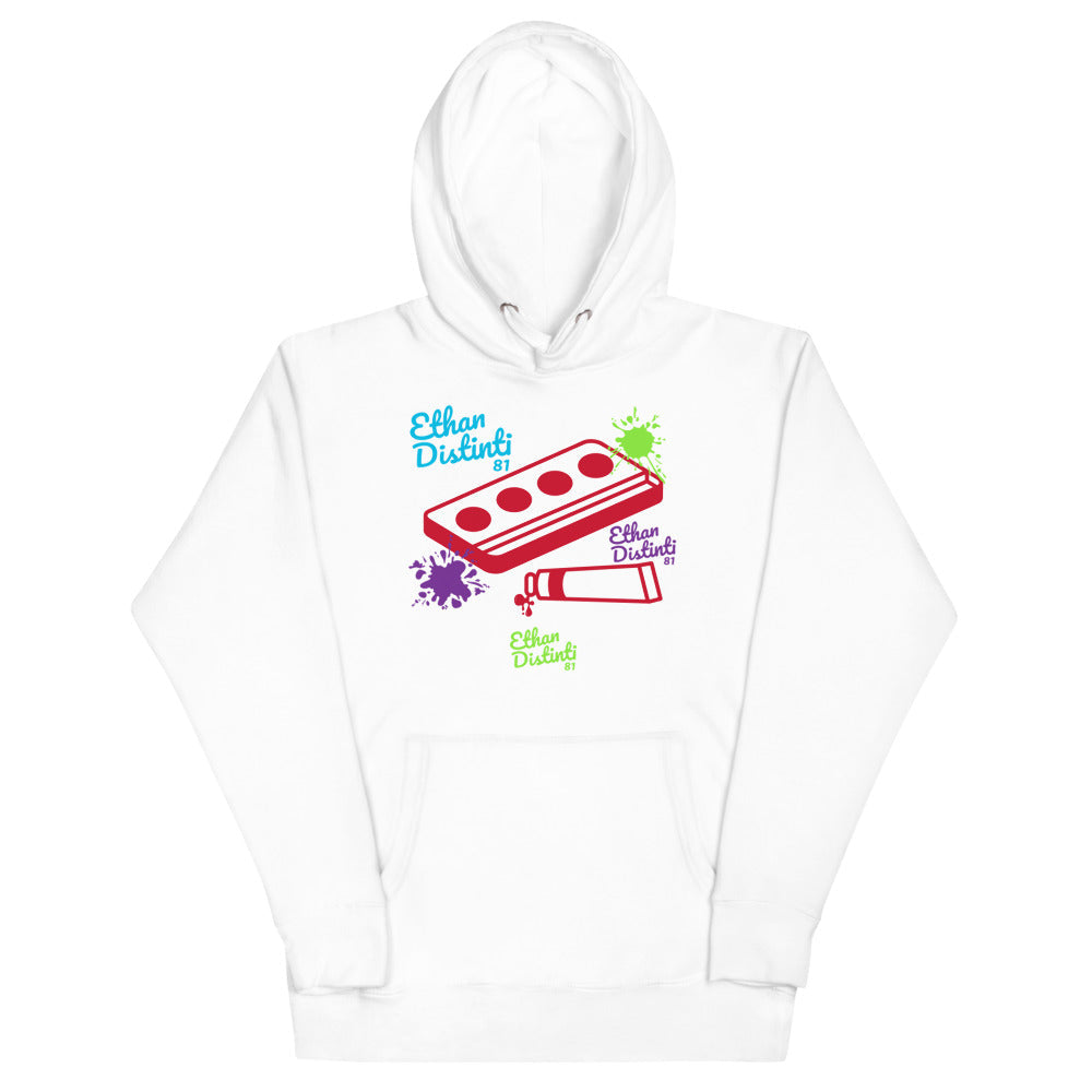 Ethan Watercolor Paint - White - Unisex Hoodie *Note This Hoodie 