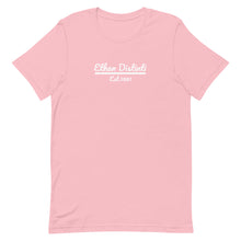 Load image into Gallery viewer, Ethan Distinti Est.1981 - Pink With White Text - Short-Sleeve Unisex T-Shirt
