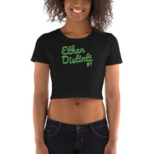 Load image into Gallery viewer, E.D.A Revision: Forest Green/Yellow Text - Women’s Crop Tee
